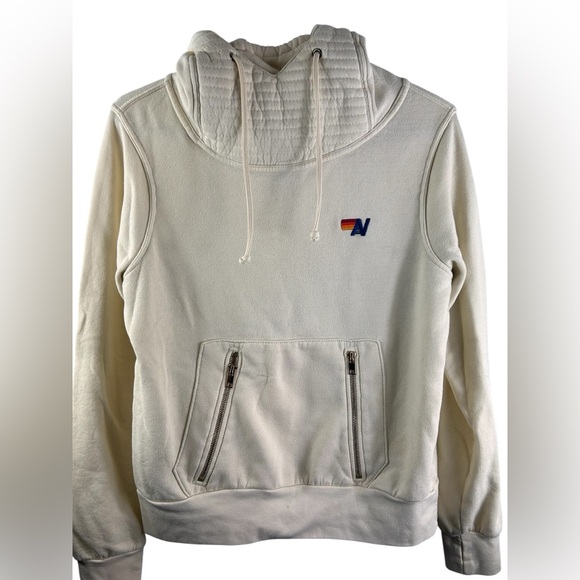 Aviator Nation NINJA PULLOVER HOODIE - VINTAGE WHITE size small - Picture 4 of 8